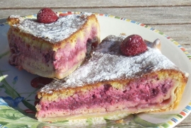 Bakewell pudding aux framboises