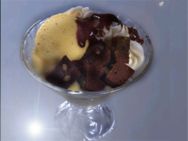 Coupe brownies au sirop d