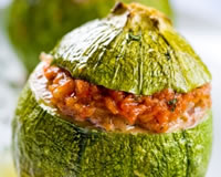 Courgettes rondes farcies thon et chvre
