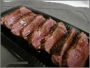 Magret de canard sauce Xrs et miel
