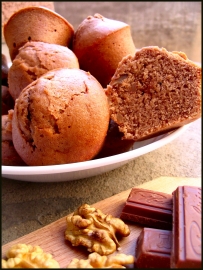 Muffins Pralinoise aux clats de noix