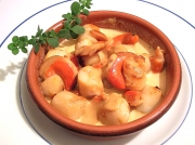 Noix de saint - Jacques  la crme safrane