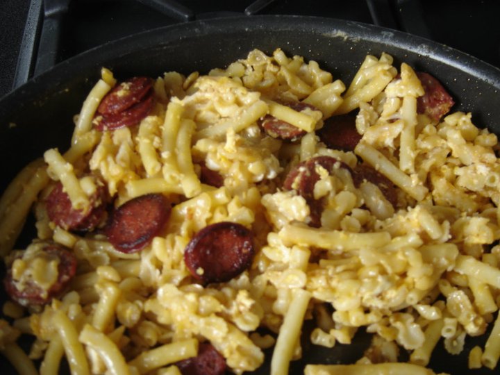 Pastasotto chorizo, chvre, oeuf 