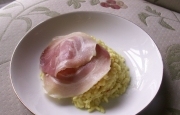 Risotto  la mozzarella et pancetta 