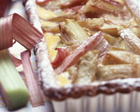 Tarte  la rhubarbe et  la cassonnade