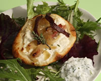 Tarte fine  la faisselle faon flammekueche