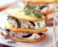 Tuiles au fromage blanc et olives