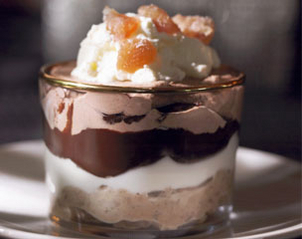 Verrine crme de marron, chocolat et mascarpone