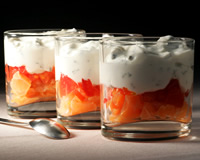 Verrines de saumon au tzatziki