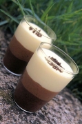 Verrines de trois mousses au chocolat
