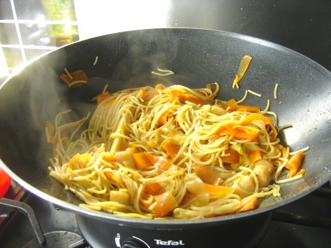 Wok de saint-jacques
