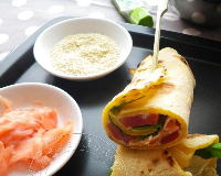 Wraps de thon cru et crme de Wasabi